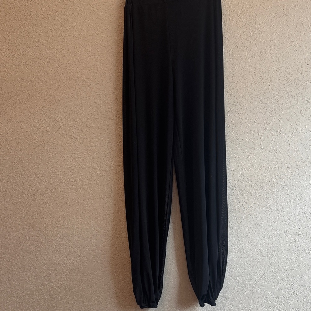 Black Harem Pants Sheer Beach Wear